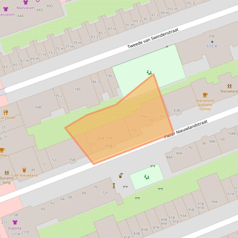 Kaart van postcodegebied 1093XM.