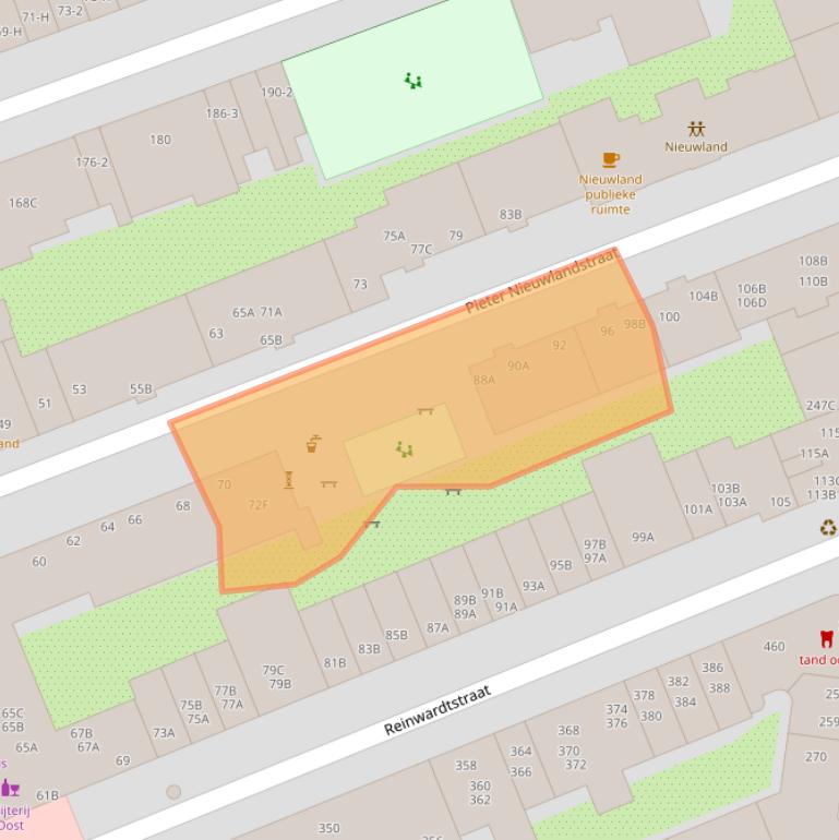 Kaart van postcodegebied 1093XX.