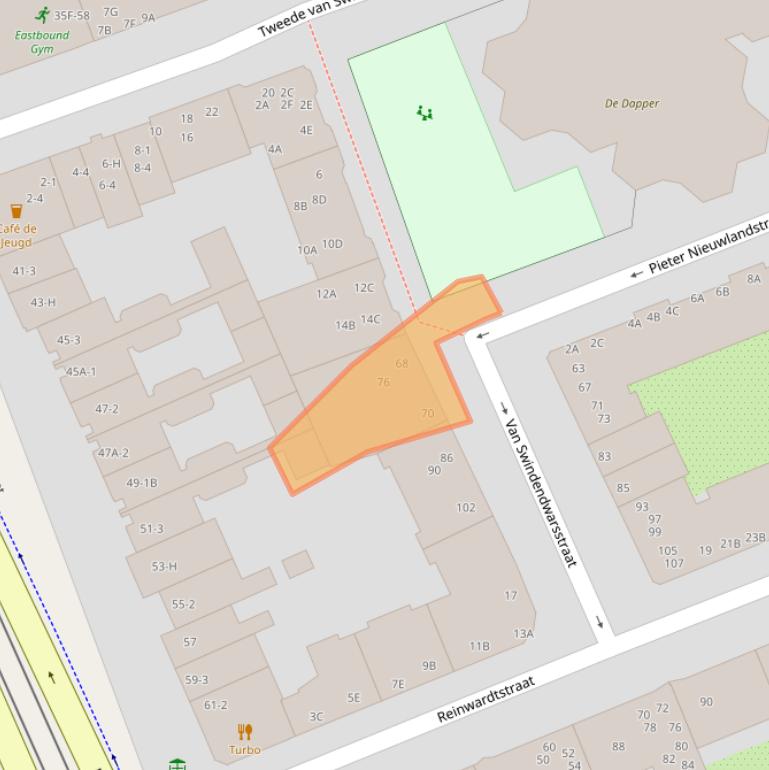 Kaart van postcodegebied 1093ZA.