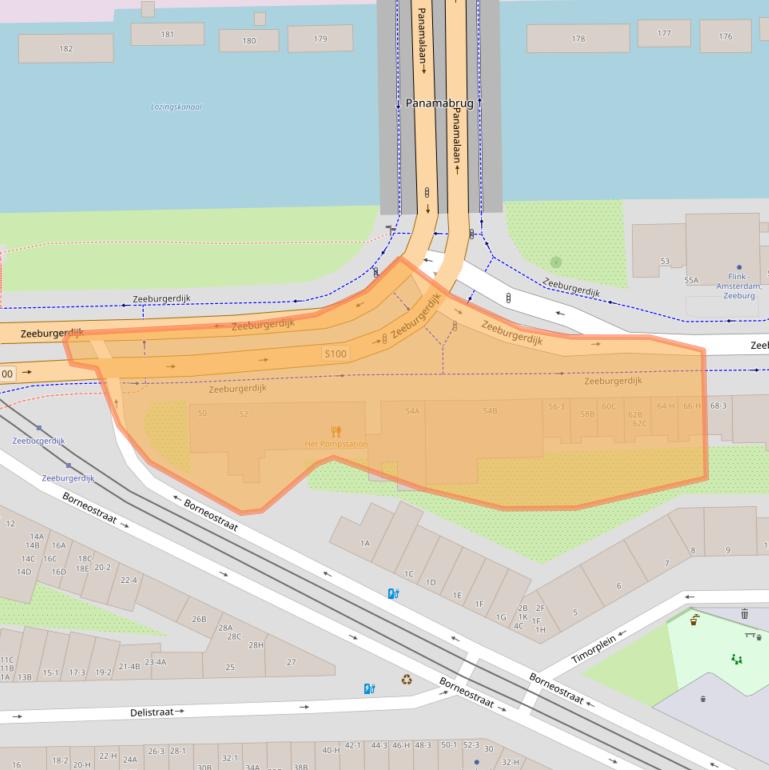 Kaart van postcodegebied 1094AE.