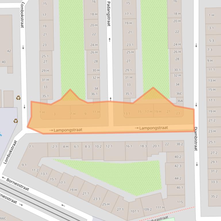 Kaart van postcodegebied 1094AS.