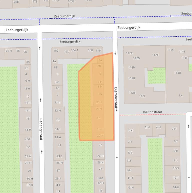 Kaart van postcodegebied 1094AZ.