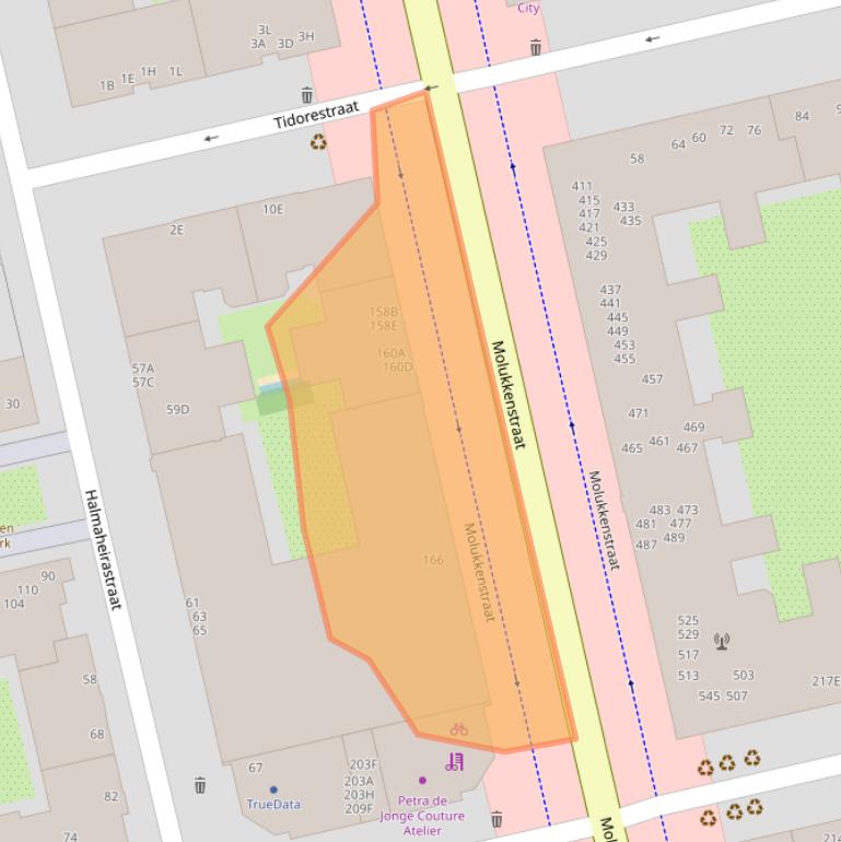 Kaart van postcodegebied 1094BX.