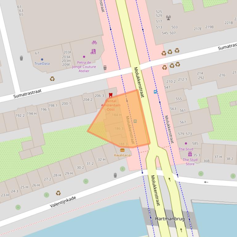 Kaart van postcodegebied 1094CA.