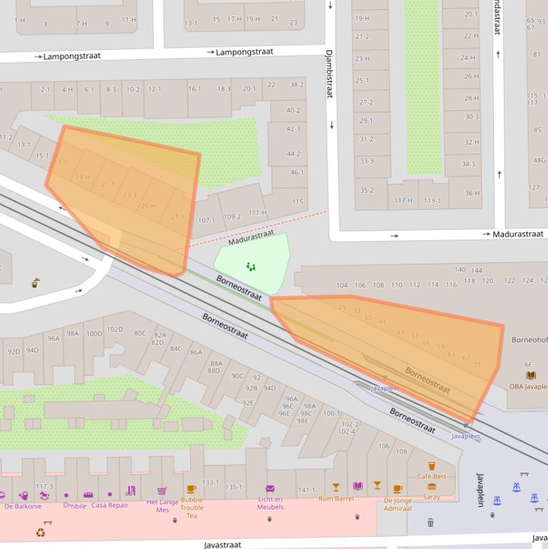 Kaart van postcodegebied 1094CG.