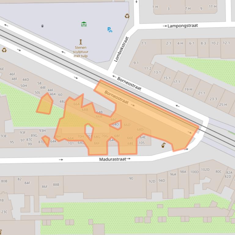 Kaart van postcodegebied 1094CN.