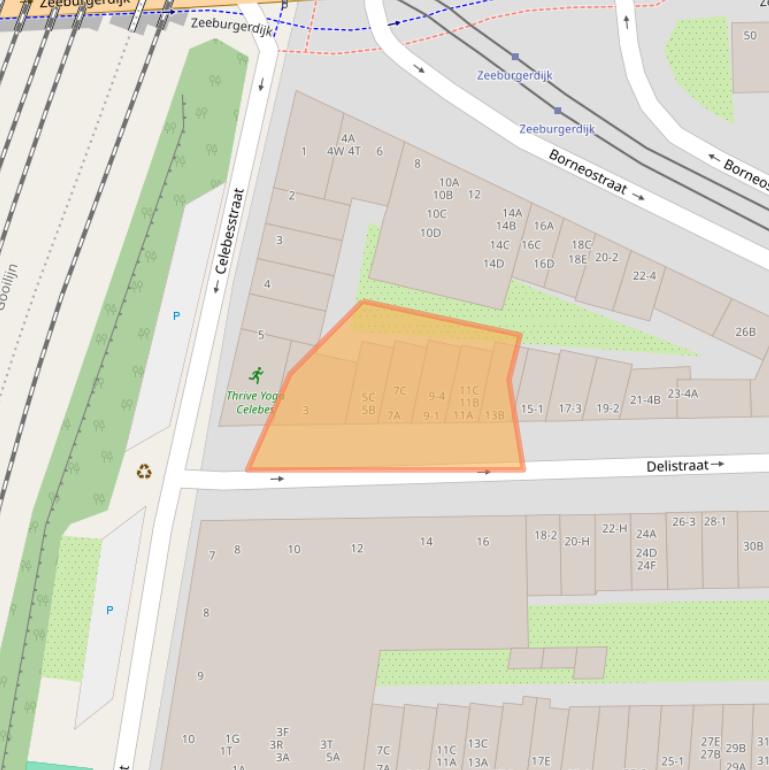 Kaart van postcodegebied 1094CS.