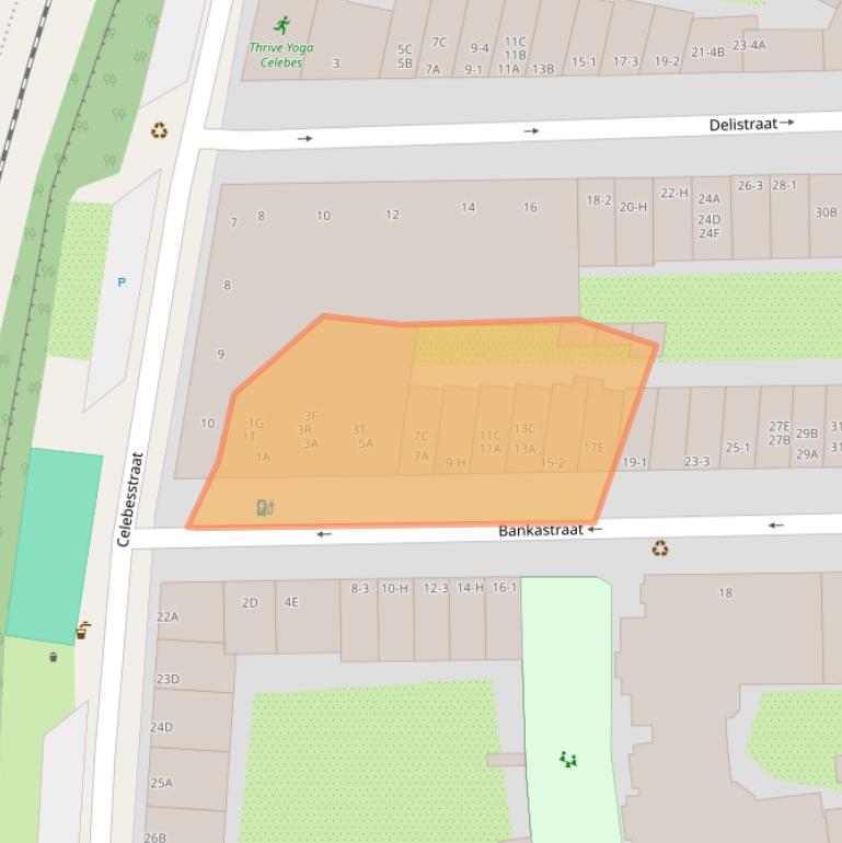 Kaart van postcodegebied 1094CZ.