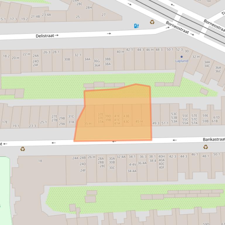 Kaart van postcodegebied 1094EB.