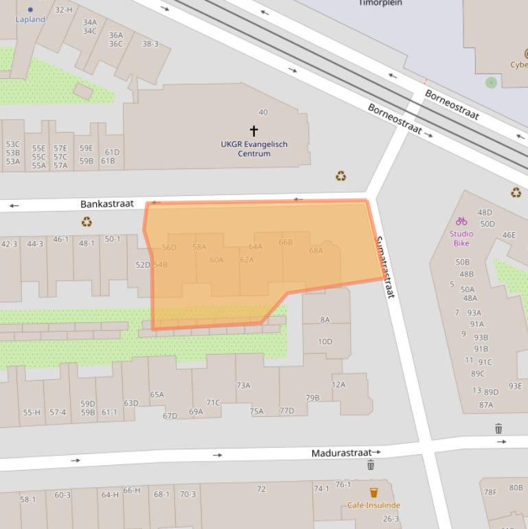 Kaart van postcodegebied 1094EH.