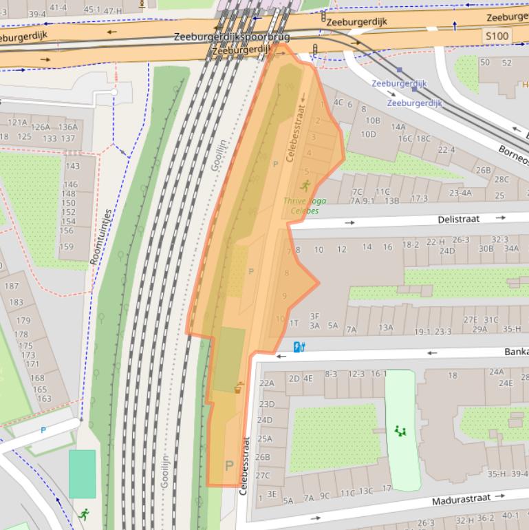Kaart van postcodegebied 1094EJ.