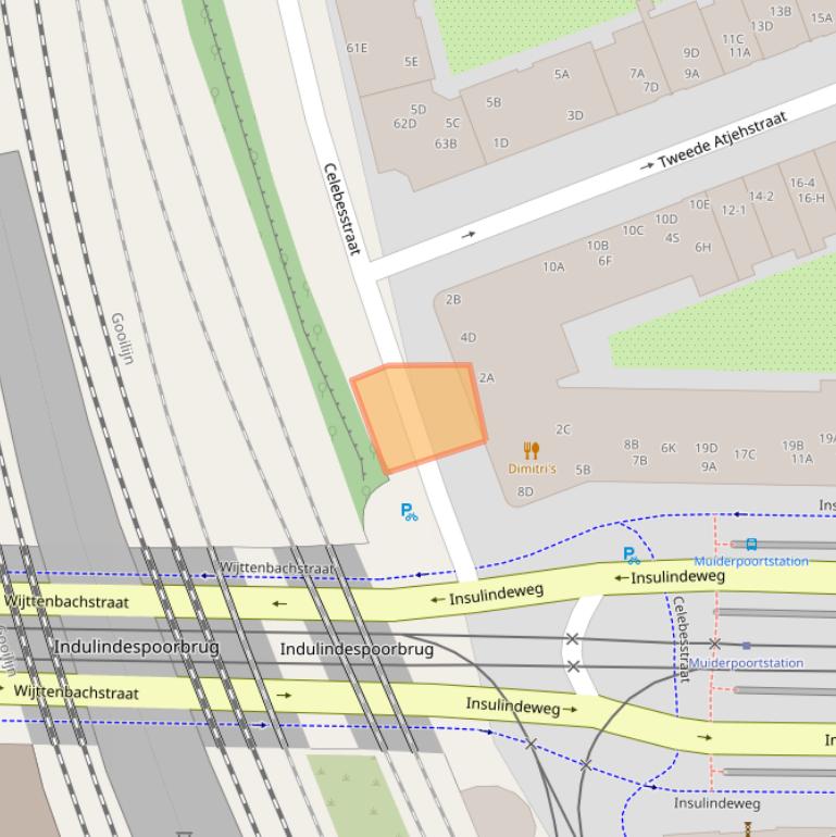 Kaart van postcodegebied 1094ES.