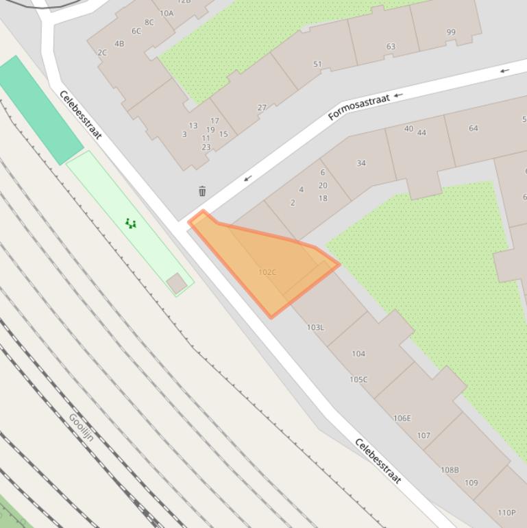 Kaart van postcodegebied 1094EW.