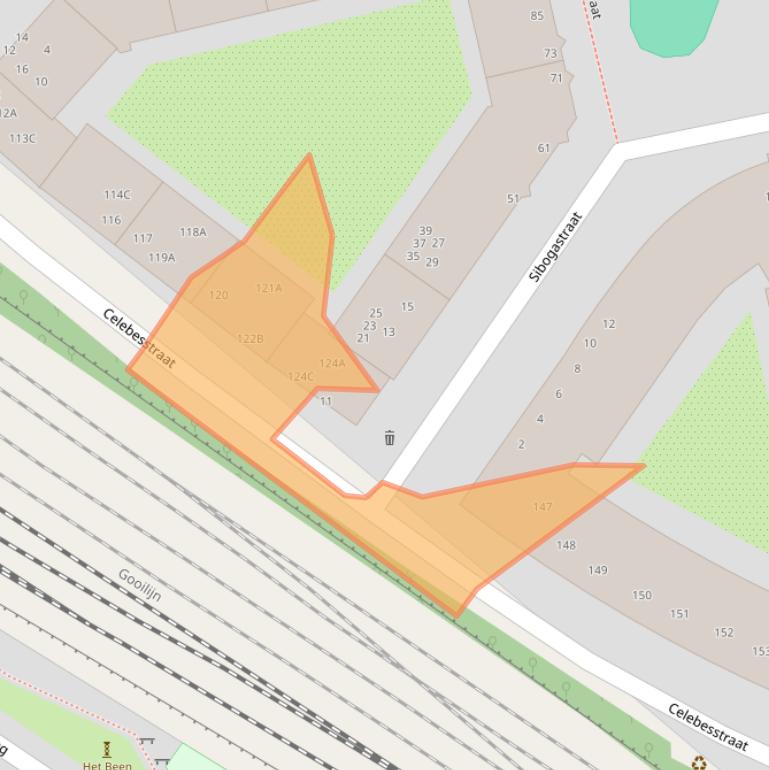 Kaart van postcodegebied 1094GA.