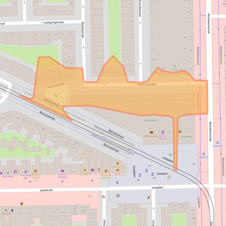 Kaart van postcodegebied 1094GK.