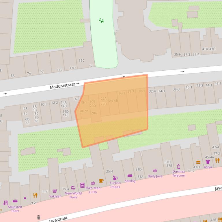 Kaart van postcodegebied 1094GM.