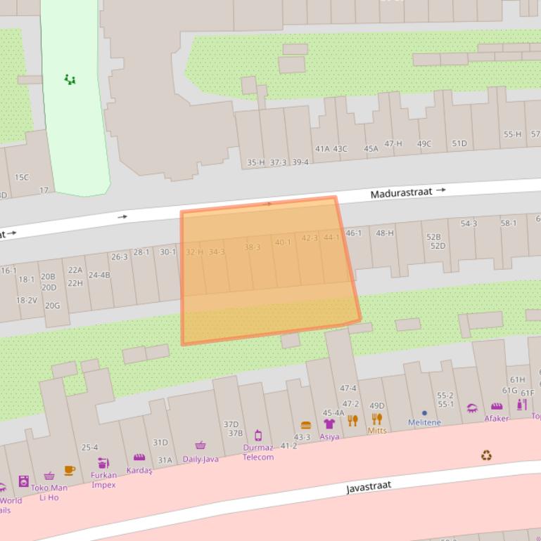 Kaart van postcodegebied 1094GN.