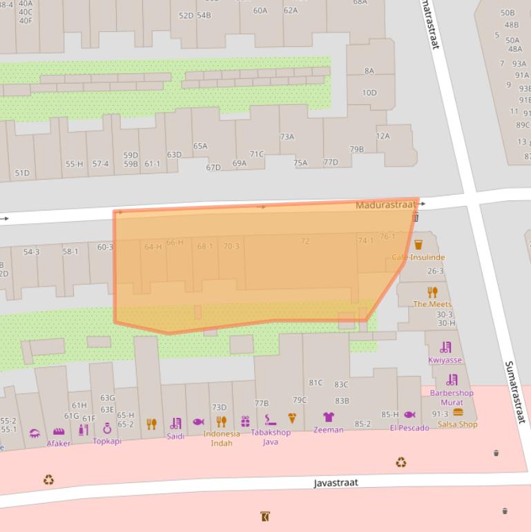 Kaart van postcodegebied 1094GR.