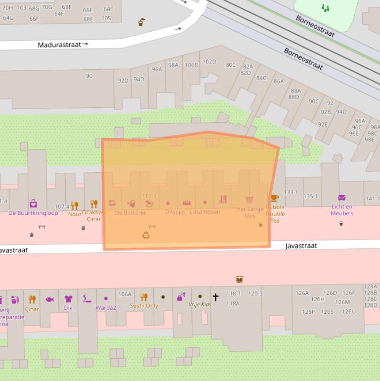 Kaart van postcodegebied 1094HD.