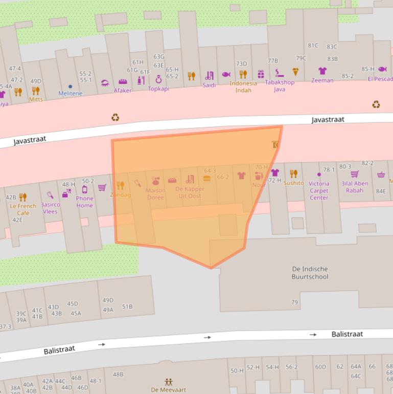 Kaart van postcodegebied 1094HK.