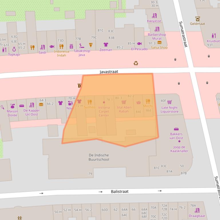 Kaart van postcodegebied 1094HL.