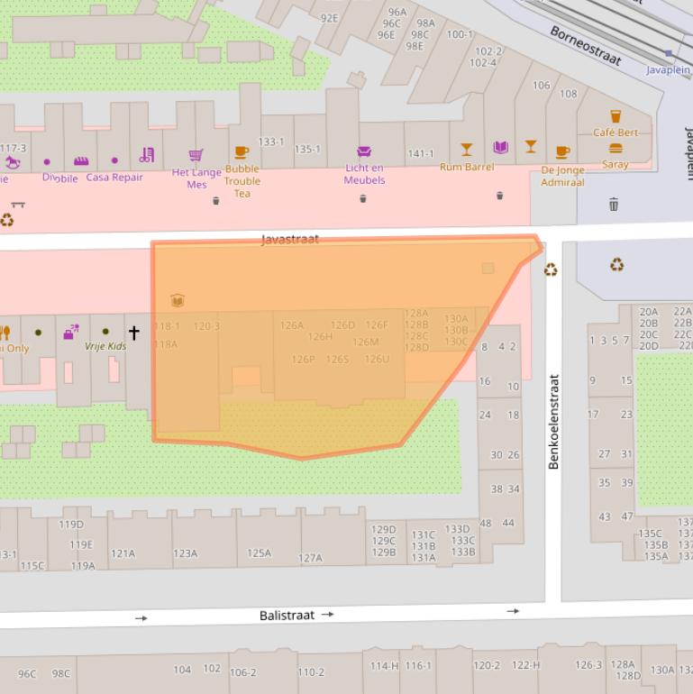Kaart van postcodegebied 1094HP.