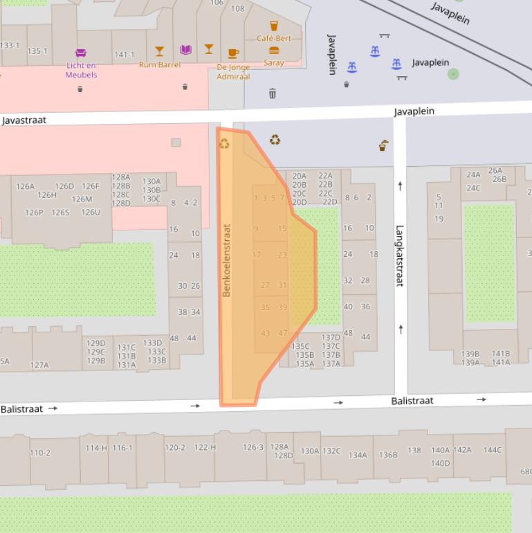 Kaart van postcodegebied 1094HR.