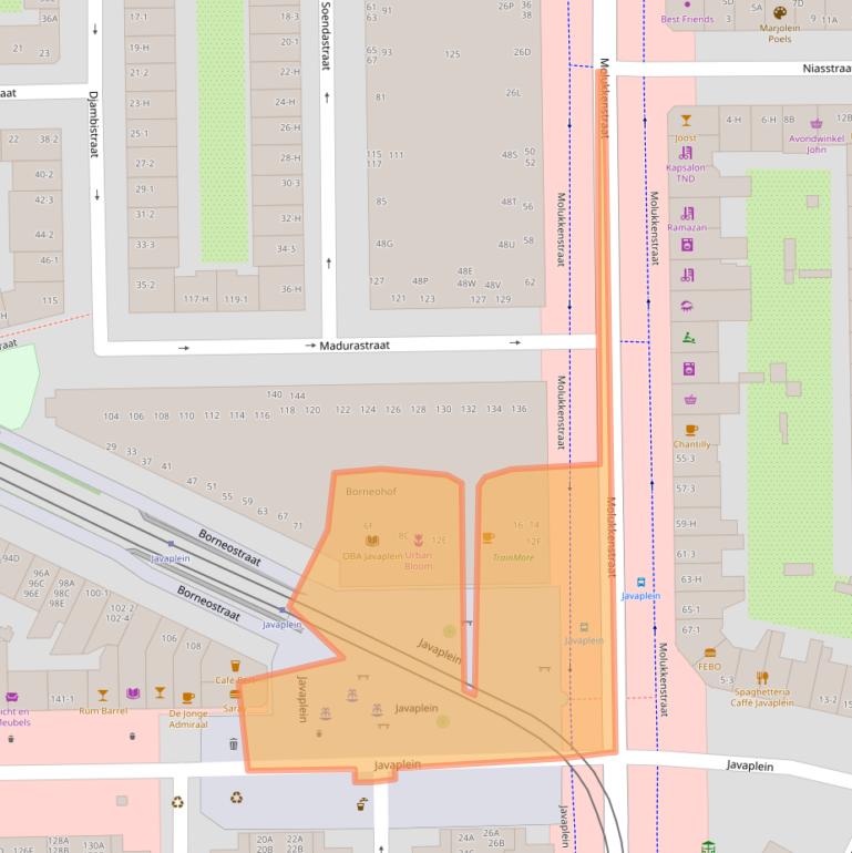 Kaart van postcodegebied 1094HW.