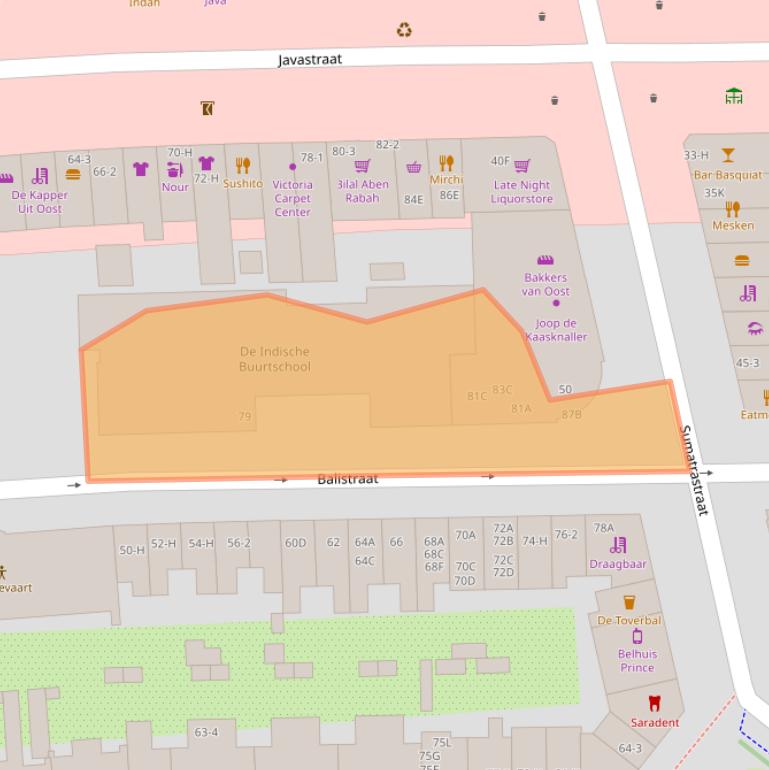 Kaart van postcodegebied 1094JE.