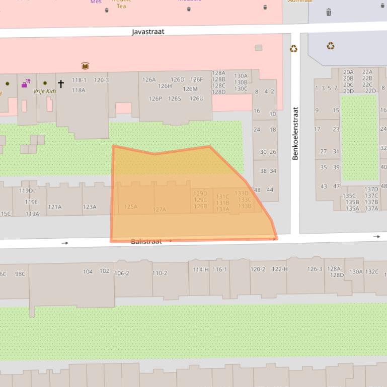 Kaart van postcodegebied 1094JJ.