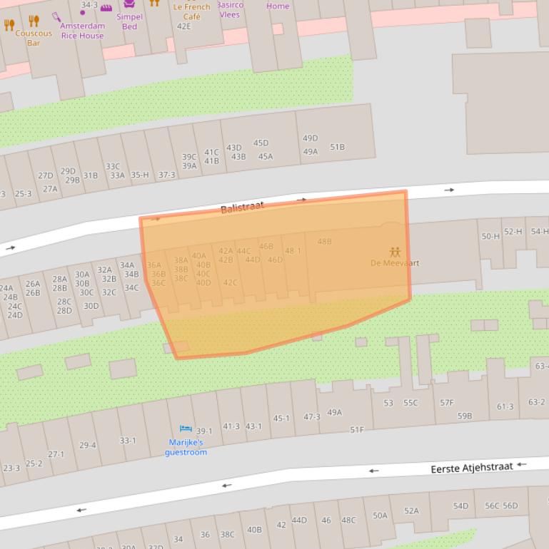 Kaart van postcodegebied 1094JN.