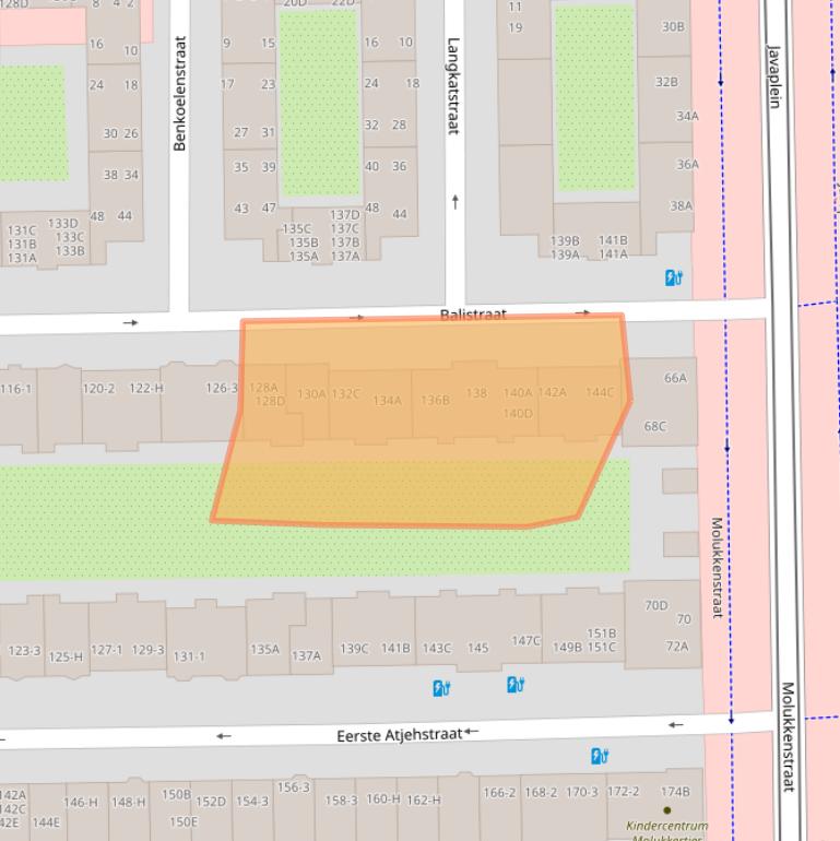 Kaart van postcodegebied 1094JW.
