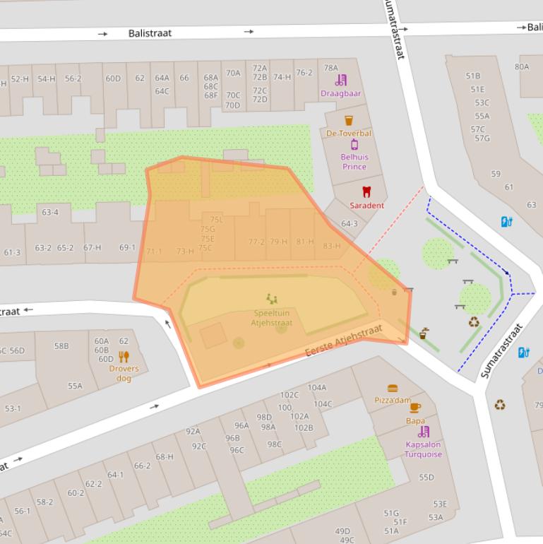 Kaart van postcodegebied 1094KD.