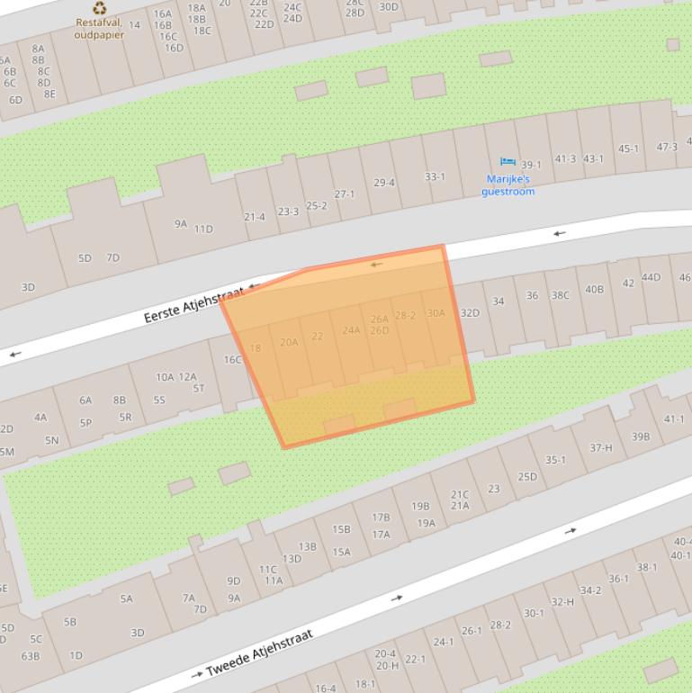 Kaart van postcodegebied 1094KM.