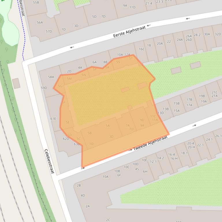 Kaart van postcodegebied 1094KZ.