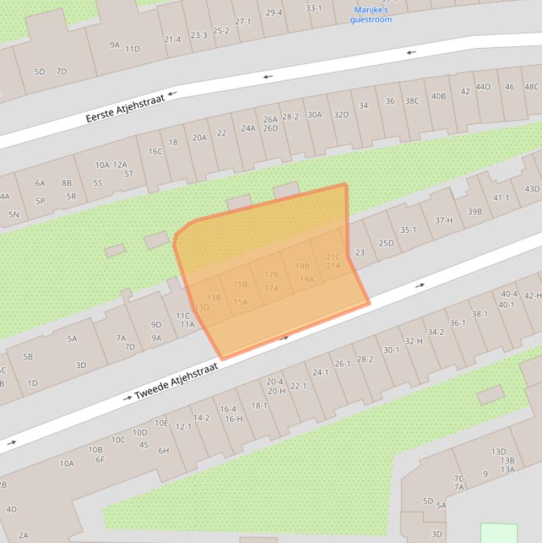 Kaart van postcodegebied 1094LA.