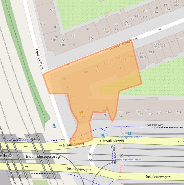 Kaart van postcodegebied 1094LE.
