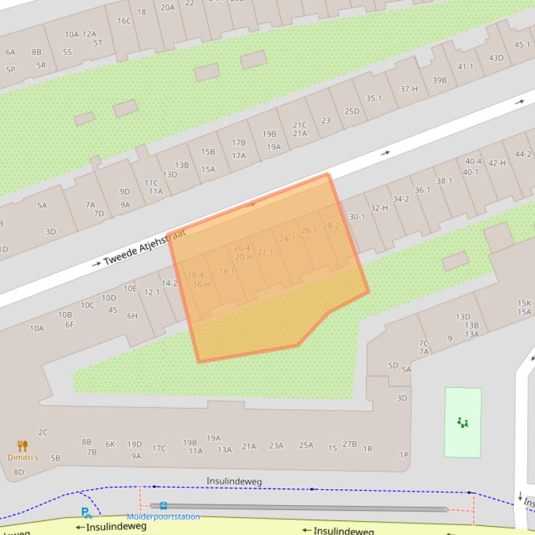 Kaart van postcodegebied 1094LG.