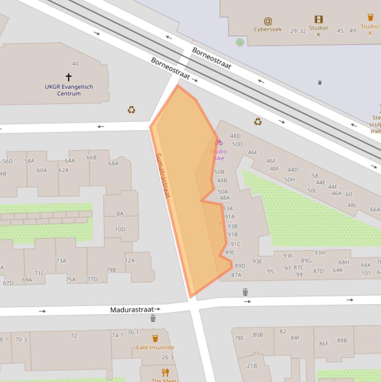 Kaart van postcodegebied 1094LL.