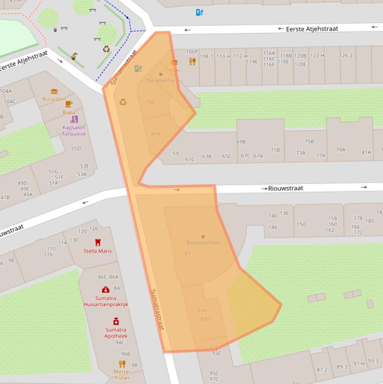 Kaart van postcodegebied 1094LR.