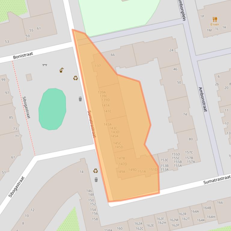 Kaart van postcodegebied 1094LW.