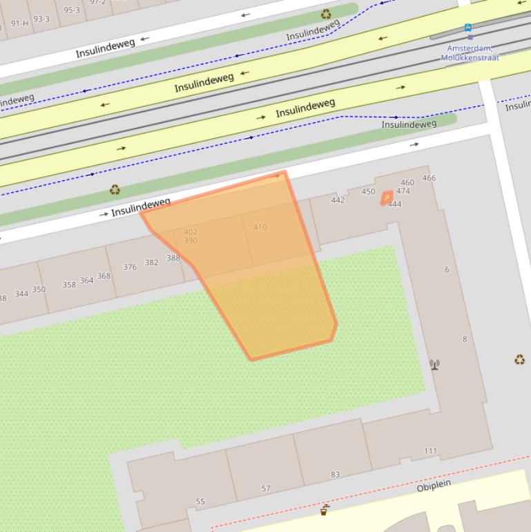 Kaart van postcodegebied 1094MG.