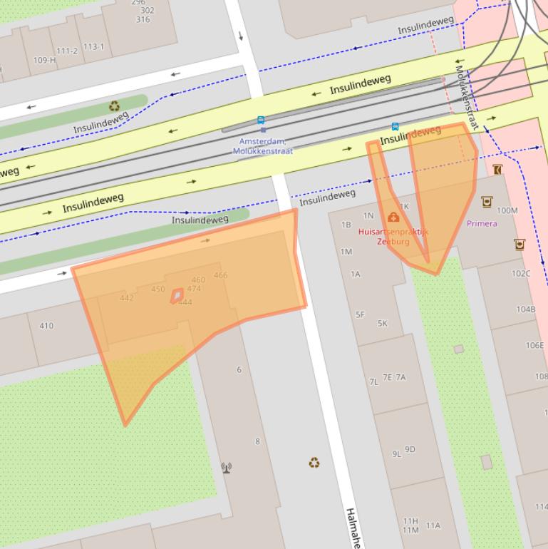 Kaart van postcodegebied 1094MH.