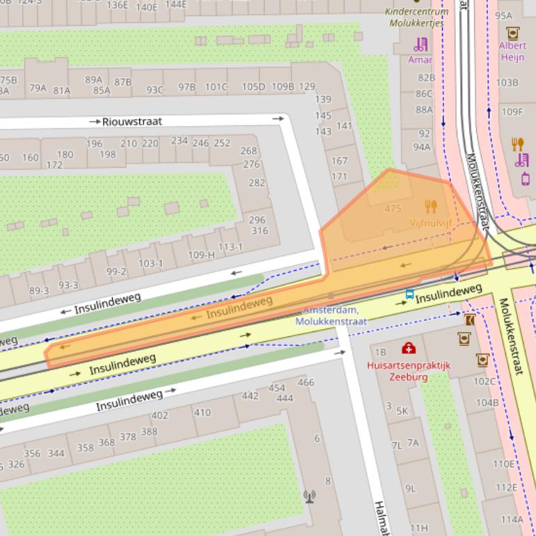 Kaart van postcodegebied 1094MK.