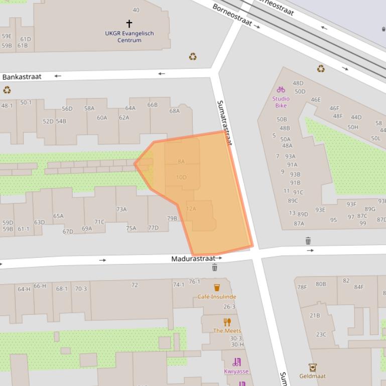 Kaart van postcodegebied 1094NC.