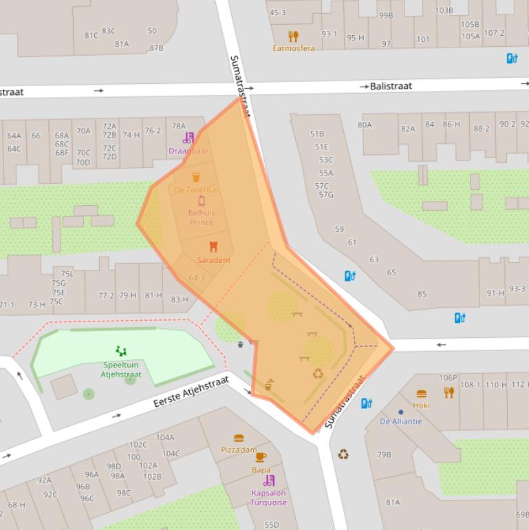 Kaart van postcodegebied 1094NG.