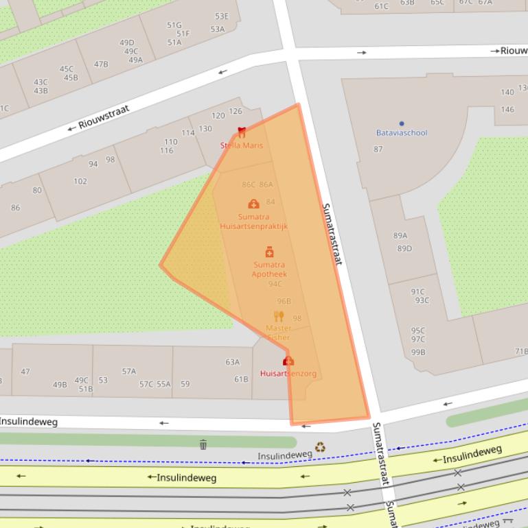 Kaart van postcodegebied 1094NJ.