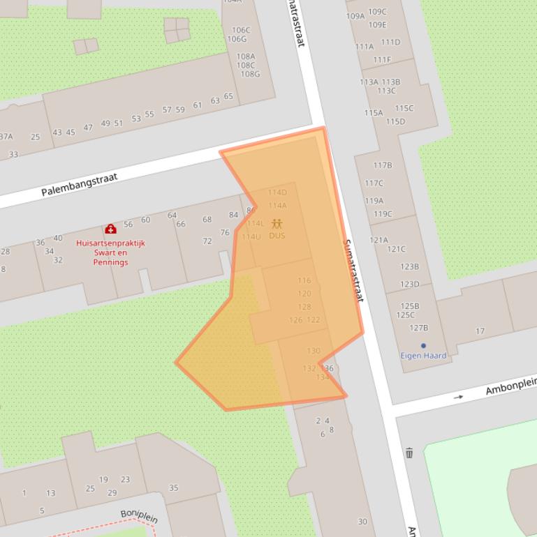 Kaart van postcodegebied 1094NL.