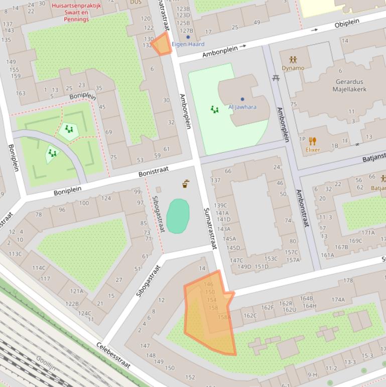 Kaart van postcodegebied 1094NM.