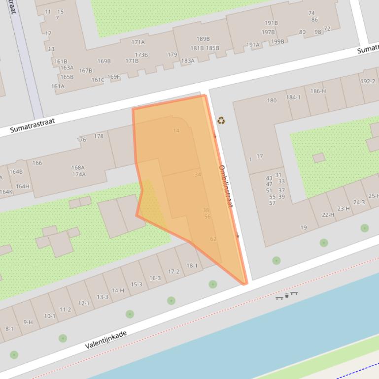 Kaart van postcodegebied 1094NV.